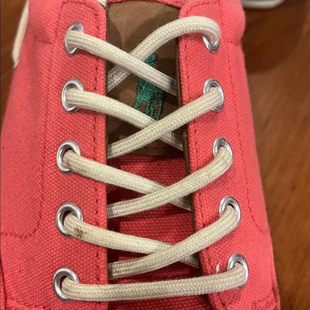 Polo Ralph Lauren Vance Side Lace Deck Boat Shoes Sneakers Pink Mens Size 11.5